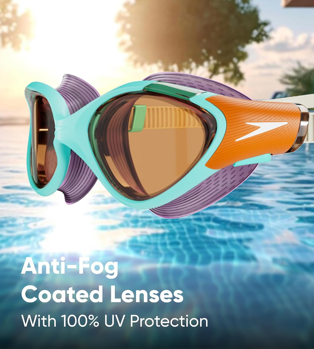 Speedo Women's Biofuse 2.0 Clear-Lens Goggles - Clear & Blue