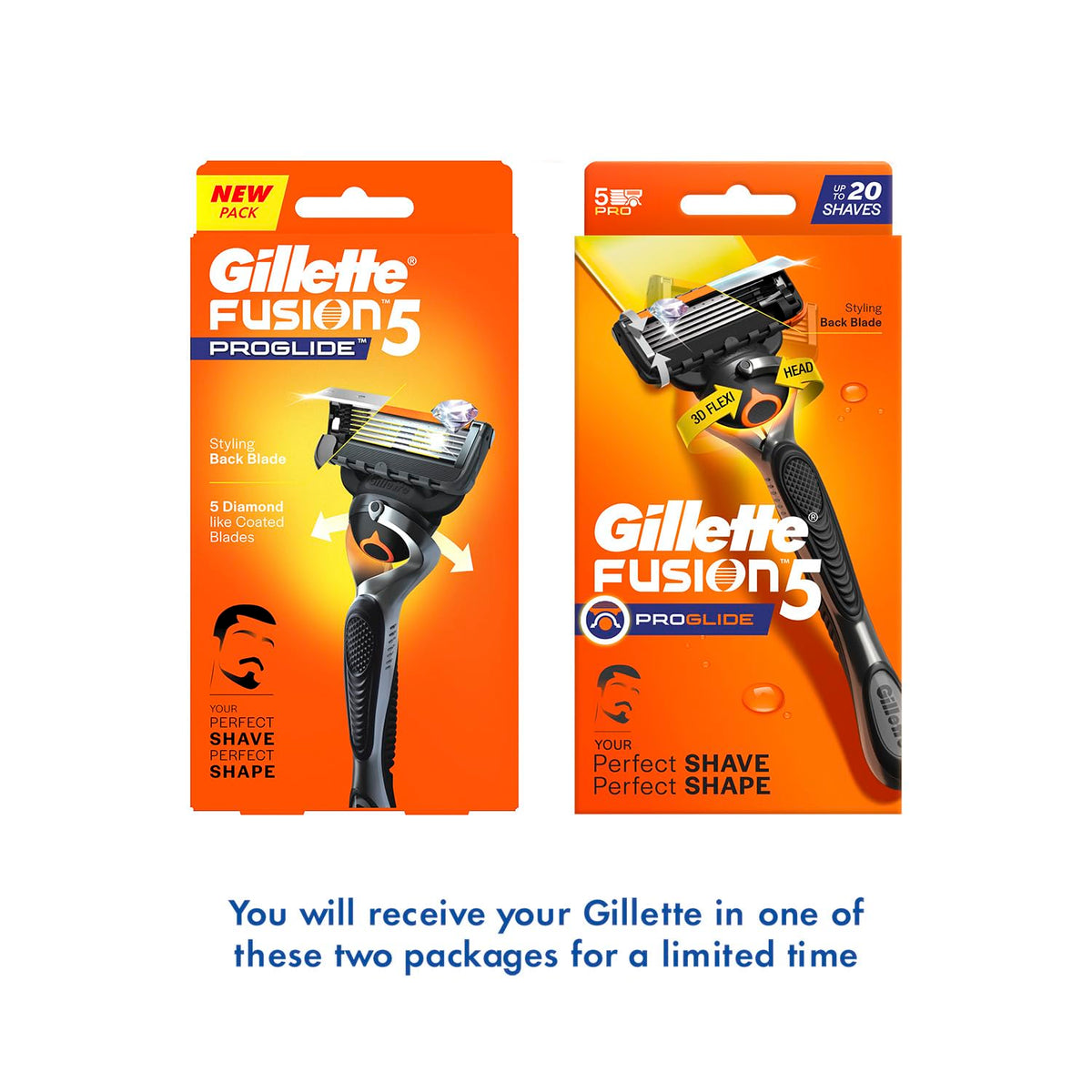 Gillette Fusion 5 Proglide, Shaving Razor For Men| 3D Flexi Head That Adjusts To Your Face | With Beard Shaping Back Blade | 5 Blades For Your Perfect Shave | S