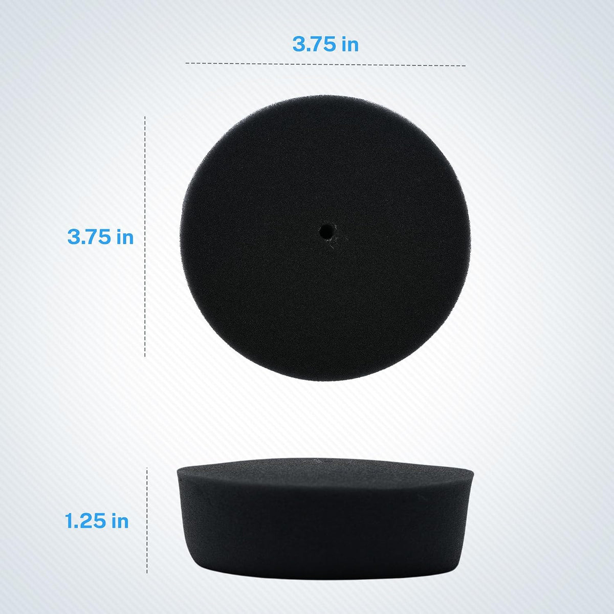 SM Arnold (34-643) 3.5" Micro Foam Buffing Pad, Black, (Pack of 3)