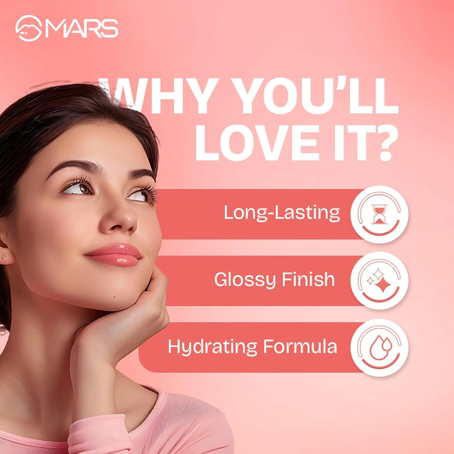 MARS Drip Lip Tint for Women (4.5 ml) (03-Rosewood Drip) | Lightweight & Long-Lasting | Comfortable Long Wear | Non-patchy Reapplication |Buildable Color, Glossy Finish