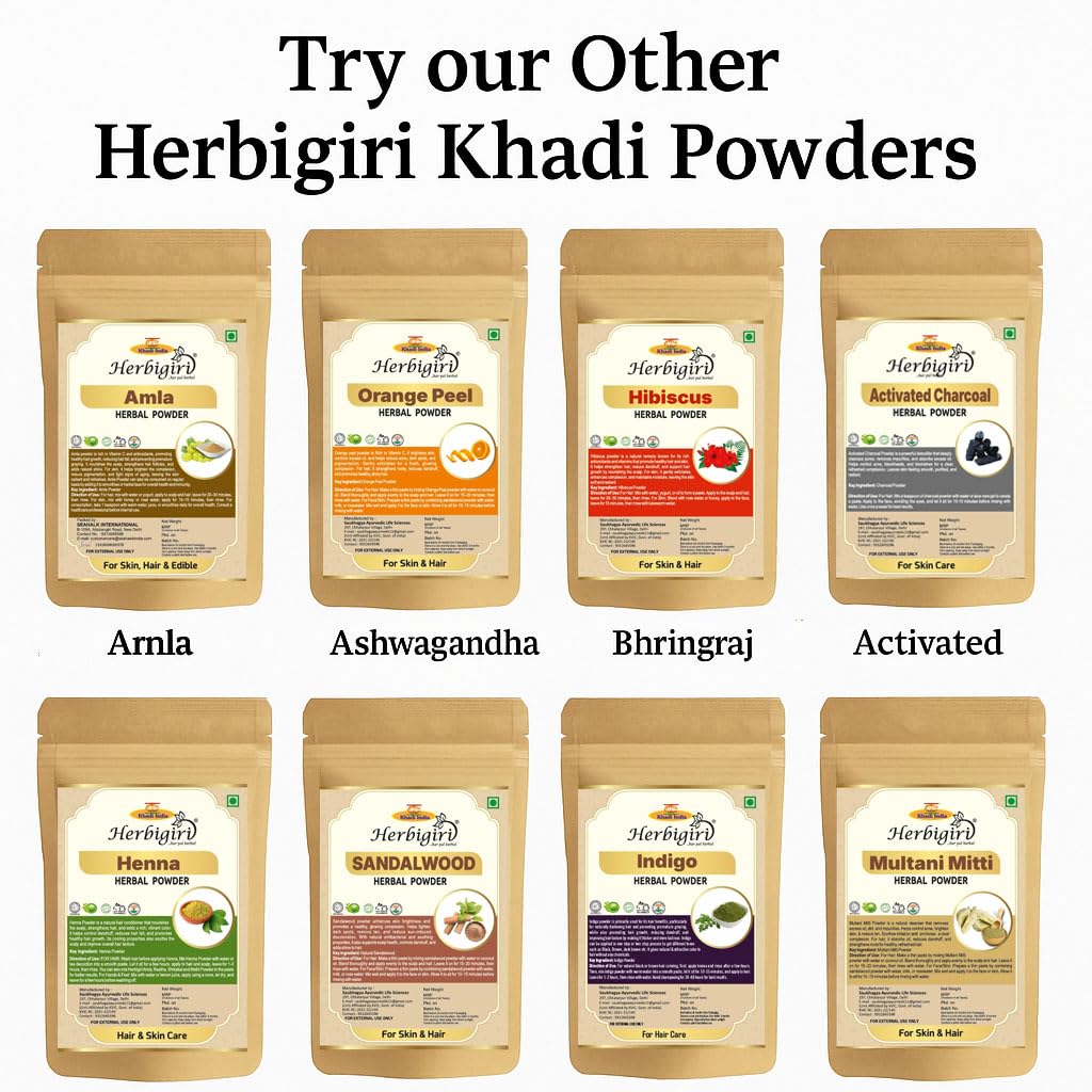 Khadi Henna Powder 200 gm | 100% Pure & Natural | Cleans & Nourishes Hair & Roots And Provides Natural Color & Shine | Helps With Dandruff, Itchy Scalp, & Frizz