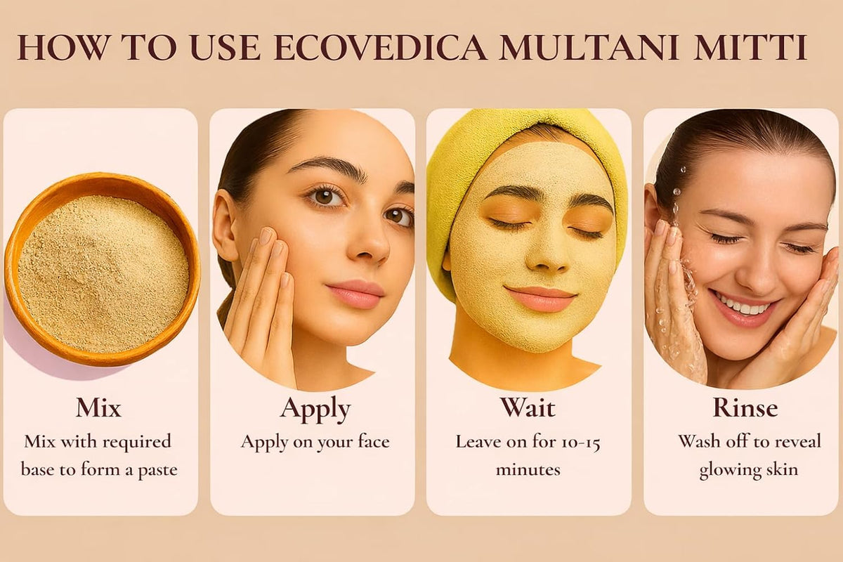 100% Pure Multani Mitti Stone (500gm) | Natural Fuller's Earth Clay for Face Pack, Skin Oil Control | For All Skin Types |