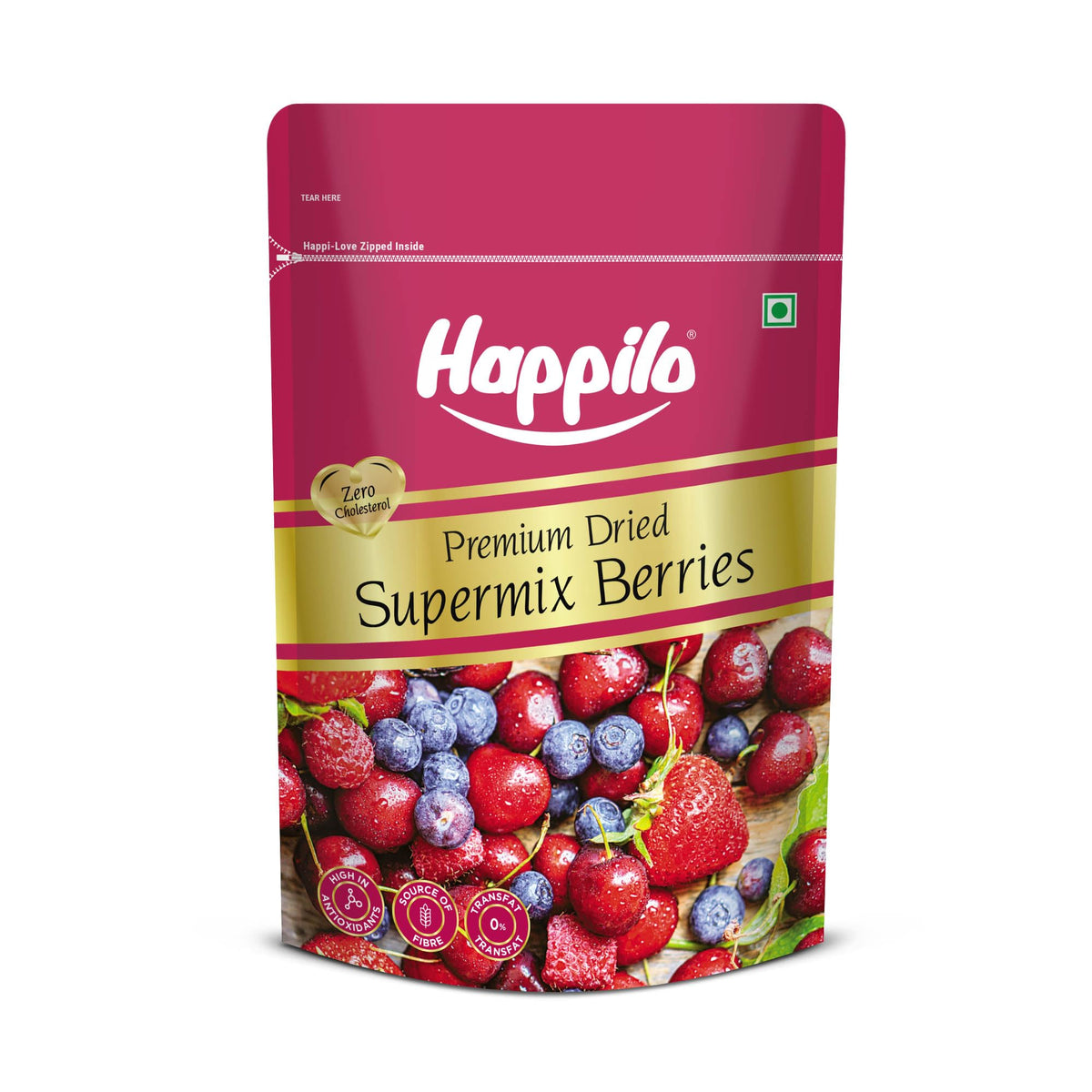 Happilo Premium International Fresh Super Mix Berries, 200 g 200 g (Pack of 1)