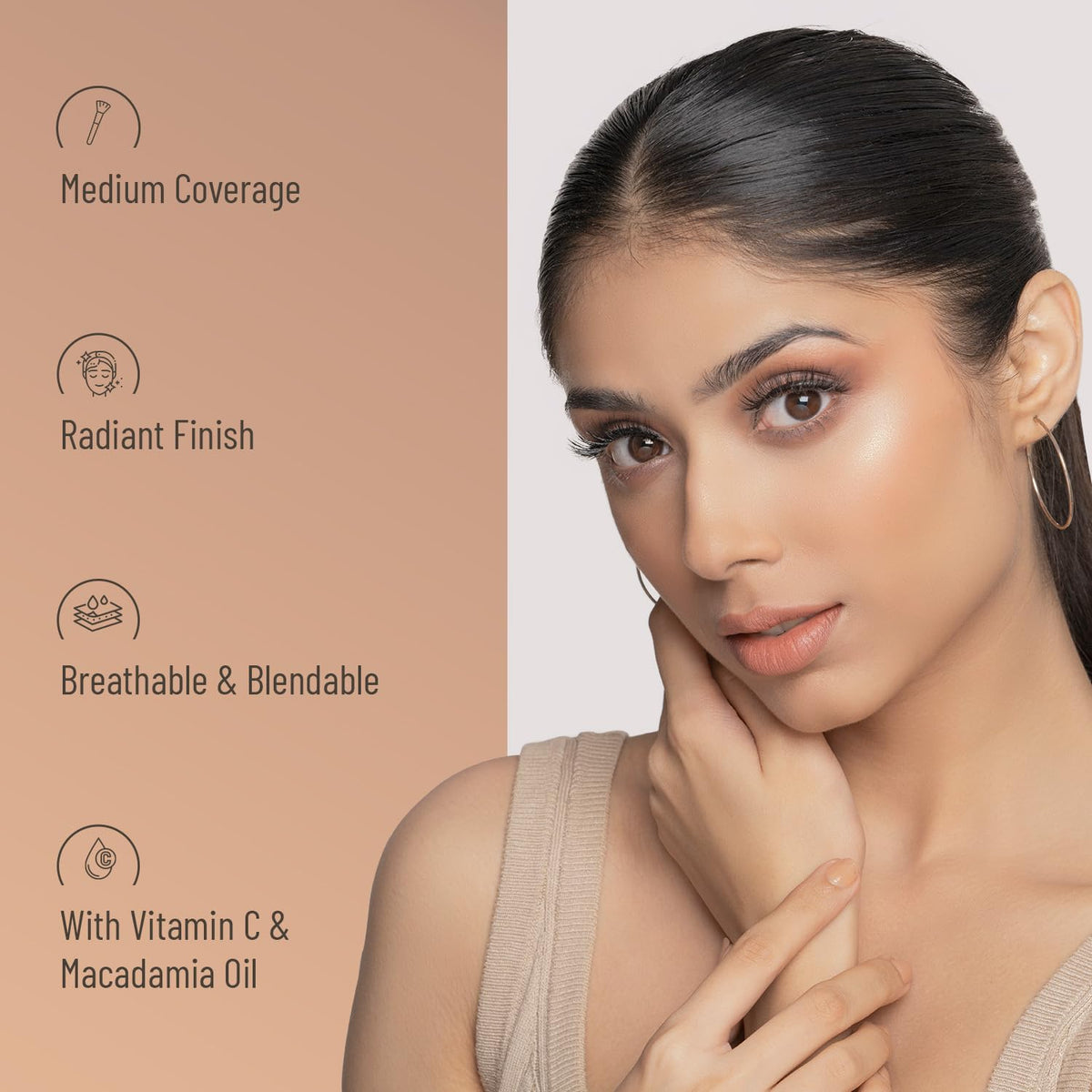 Swiss Beauty Flawless Finish Foundation | Medium Coverage | Lightweight |Oil-Free Formula |Radiant Finish | Shade - 01 White Ivory, 50gm