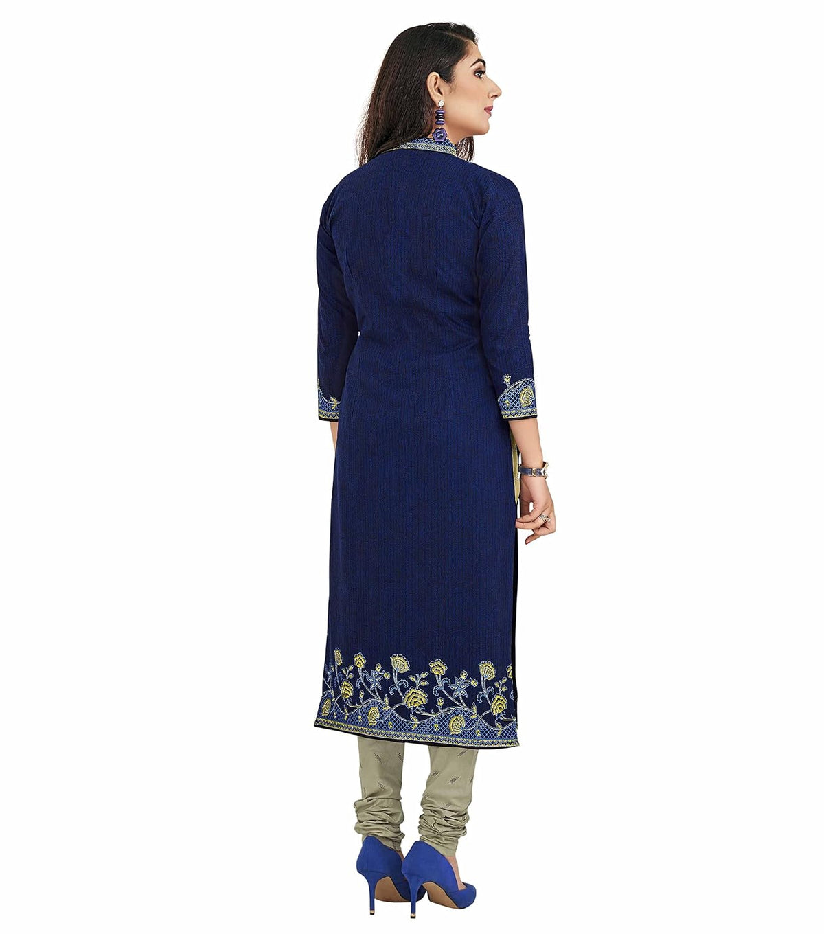 Miraan Cotton Printed Readymade Salwar Suit For Women(MIRAANSGPRI1521, Blue) S Blue