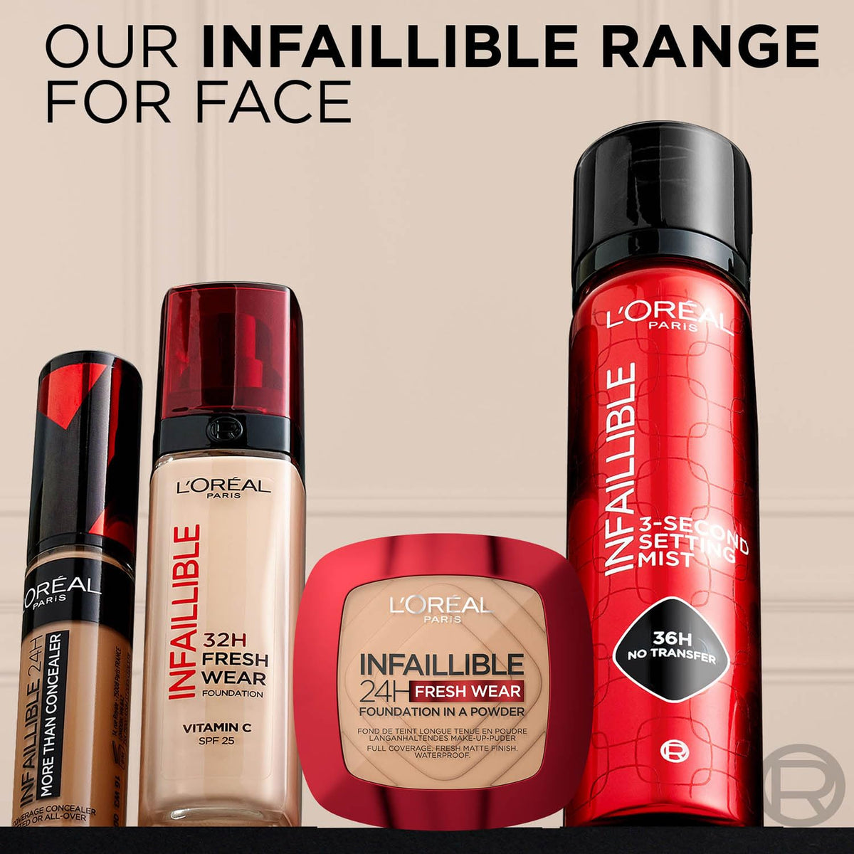 L'Oreal Paris Infallible 24H Powder Foundation, 300 Amber