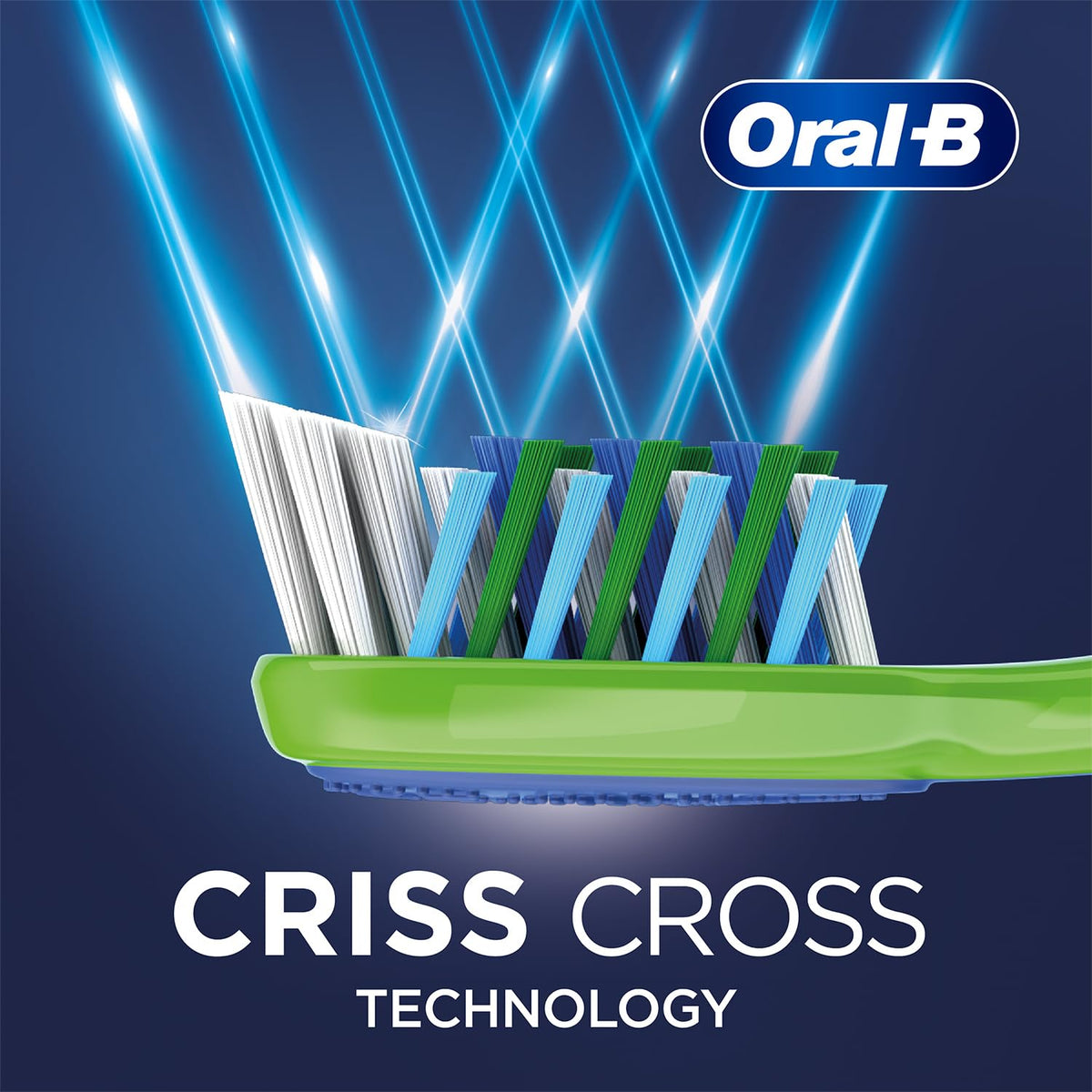 Oral-B Criss Cross Deep Clean Medium Bristles Manual Toothbrush For Adults,Tongue Cleaner, Multicolour Tooth Brush Set, Oral B Dentist Recommended Brand (Family
