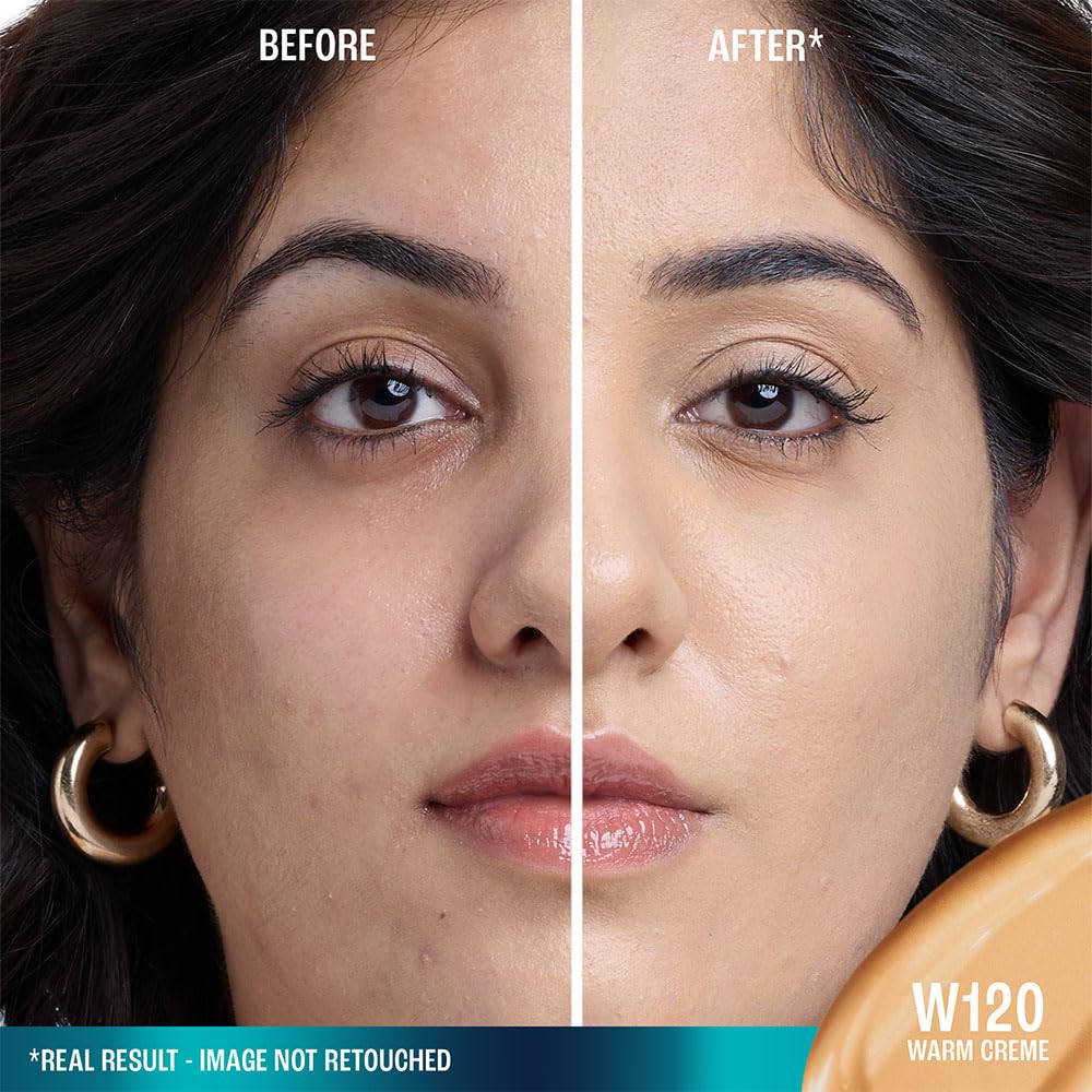 LAKMÉ 9to5 Hya Matte Full Coverage, All Skin type Foundation + Hyaluronic Acid Warm Creme - 25ml 25 ml (Pack of 1) Warm Creme