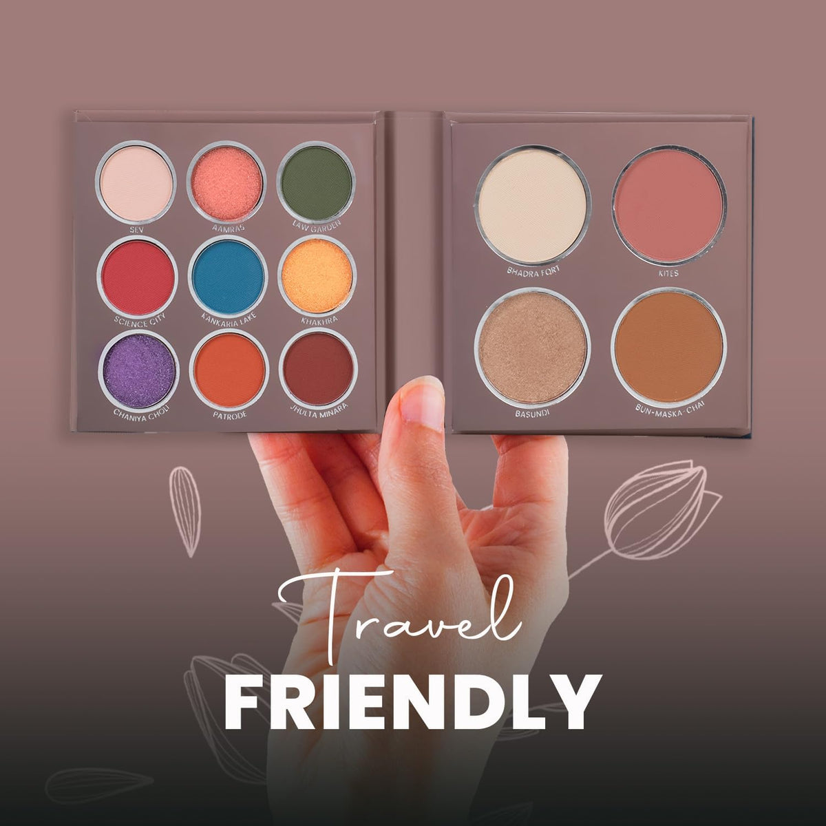 MARS The City Paradise Makeup Kit, 9 Eyeshadow Palette with Highlighter, Blusher, Bronzer, Compact Powder, Highly Pigmented, 16.0 gm (07-Jaipur)