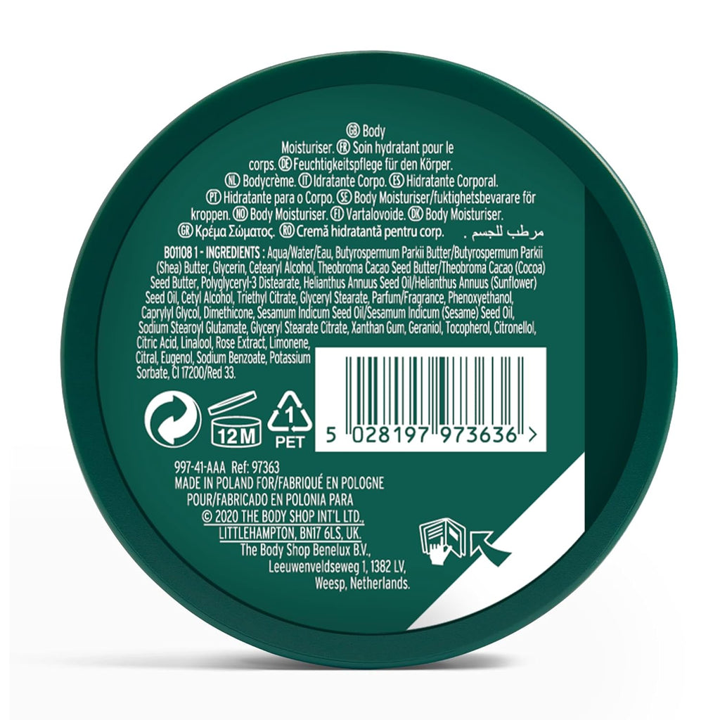 The Body Shop British Rose Body Butter – Nourishing & Moisturizing Skincare for Normal Skin – Vegan – 6.75 oz