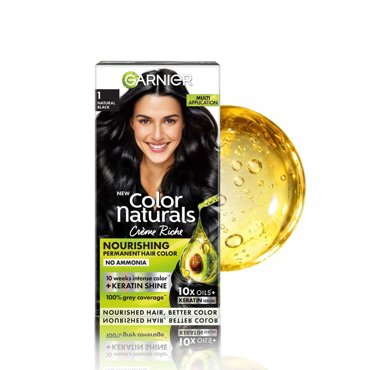 New Garnier Color Naturals with Keratin Shade 3 Darkest Brown SHADE 3, DARKEST BROWN (Pack of 1)