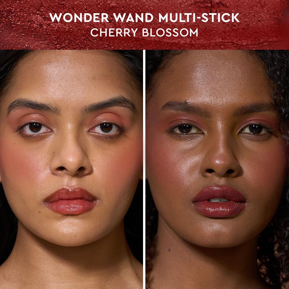 Kiro Wonder Wand Multi-Stick – Cherry Blossom, 7.5g | 3-in-1 Stick - Blush, Eyeshadow & Lip Tint | Creamy, Weightless & Long-Lasting | Infused with Rosehip, Avocado & Moringa Oil