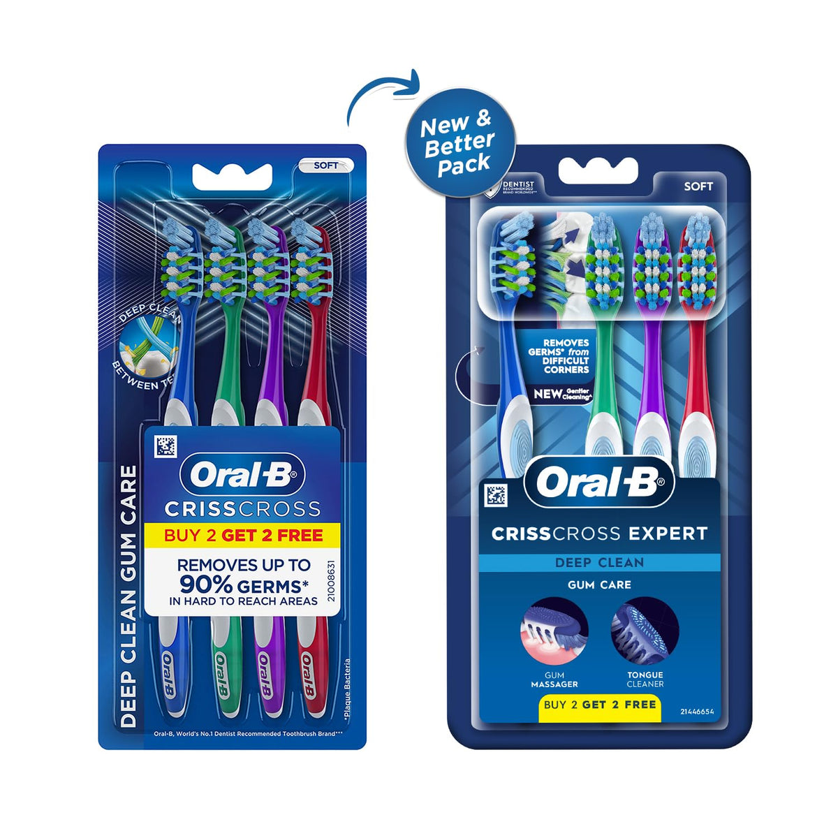 Oral B Pro Health Gum Care Soft Manual Toothbrush for adults ,Multicolor