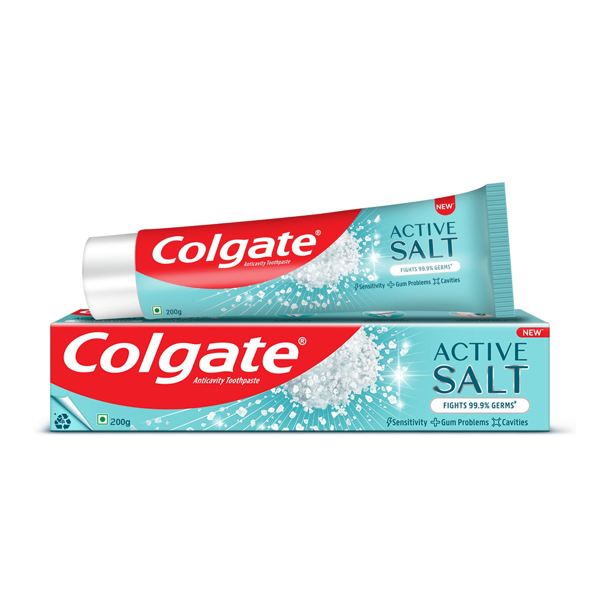 Colgate Active Salt Toothpaste, Germ Fighting Gum Care Toothpaste, 200g 200 g (Pack of 1) Toothpaste