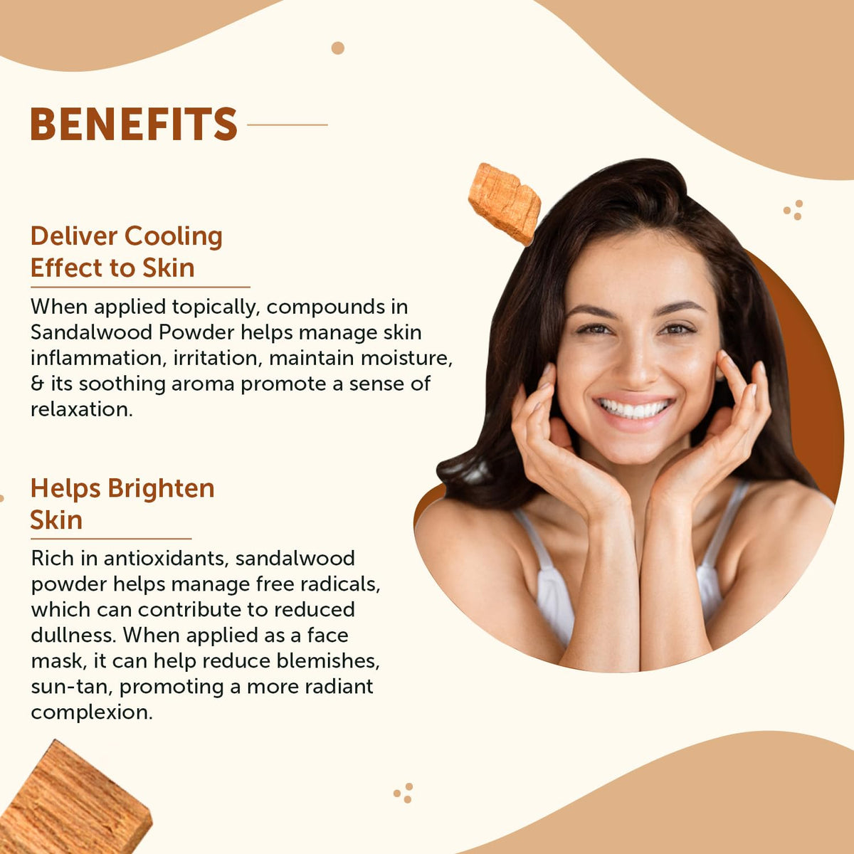 Neuherbs Sandalwood Powder 100g | Chandan Face Pack for Glowing Skin, Skin Brightening & Natural Beauty Care | Ayurvedic Face Mask | 100% Pure & Natural