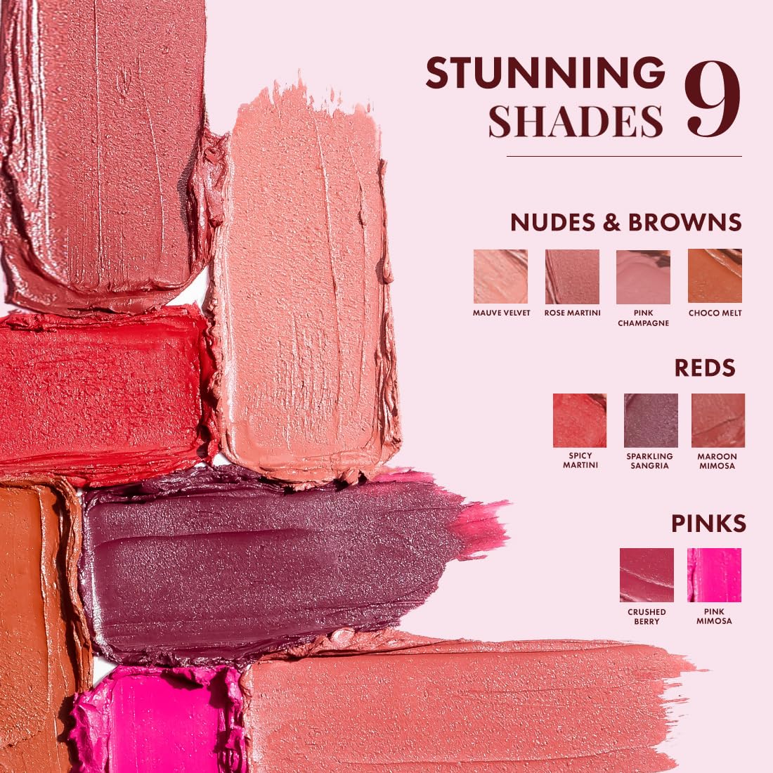 Creamy Matte Kiss Bullet Lipstick | Moisturizing & Lightweight | Comfortable, Non-drying & Long Stay Lipstick | Infused with Cocoa Butter & Vitamin E | Lipstick