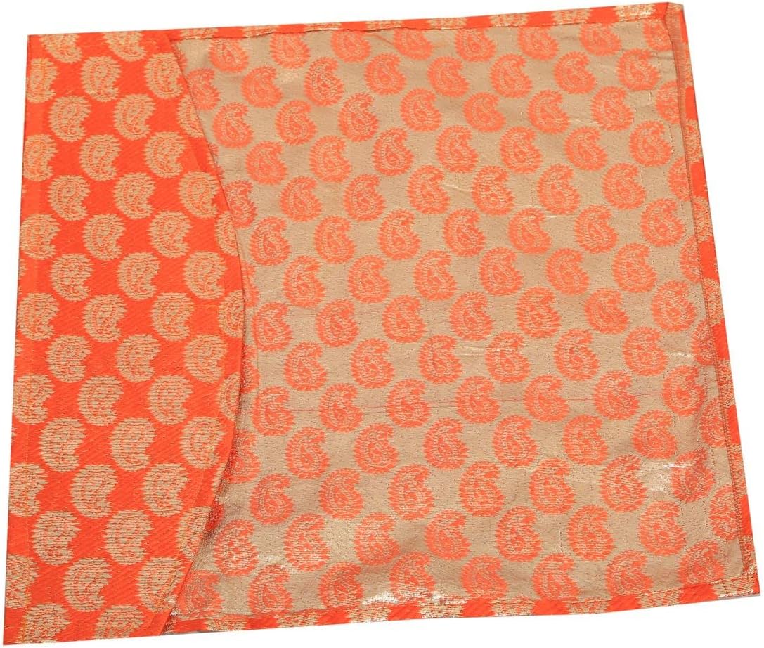FOUNTINA Brocade Saree Cover Pack of 6 Pcs (Orange)