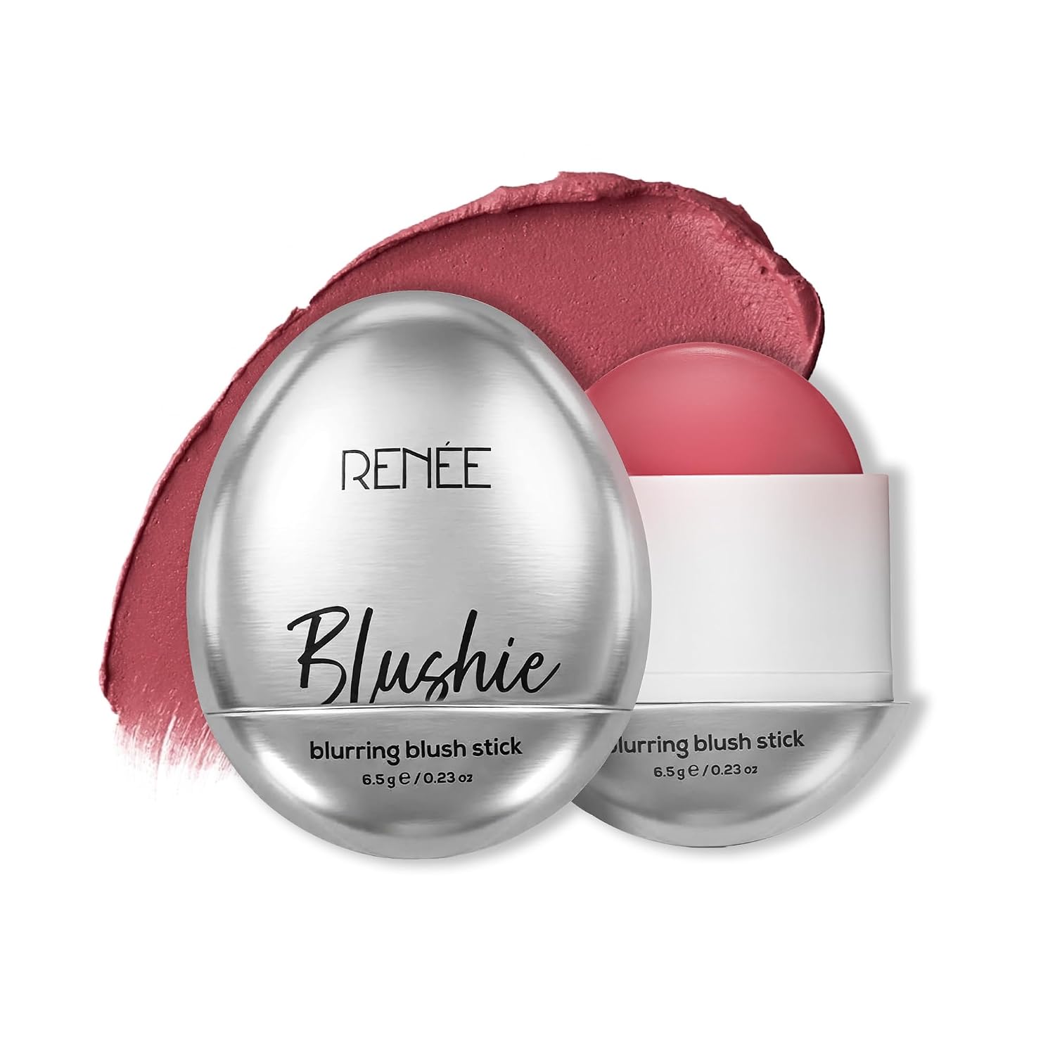 RENEE Blushie Blurring Blush Stick | Buildable Formula With Soft-Focus Matte Finish | Lightweight, Long-Lasting, Easily Blendable | With Hyaluronic Acid, Peptides & Vitamin E - Pinkie Promise | 6.5g
