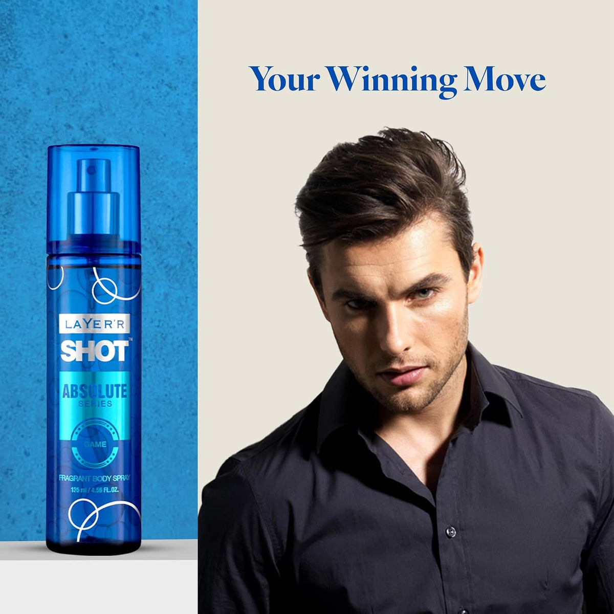 Layer'r SHOT Absolute Game Deodorant Body Spray for Men 135ml