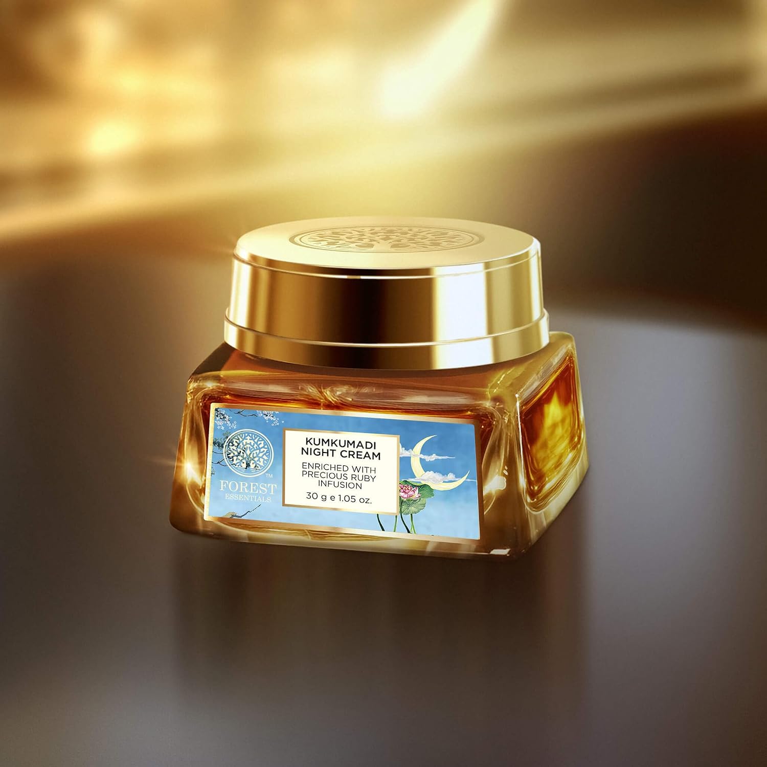 Forest Essentials Kumkumadi Ayurvedic Night Cream | Unique Formula Contains Precious Ruby Extracts | Reduces Blemishes Pigmentation | For Clear, Glowing & Brightens Skin