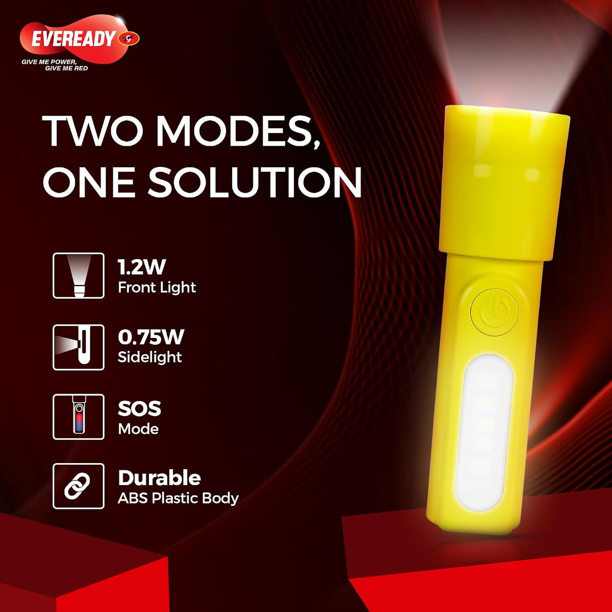 EVEREADY DL 101 Minimight, 1W Rechargeable Emergency Torch + 2W Sidelight 1 Minimight|DL101