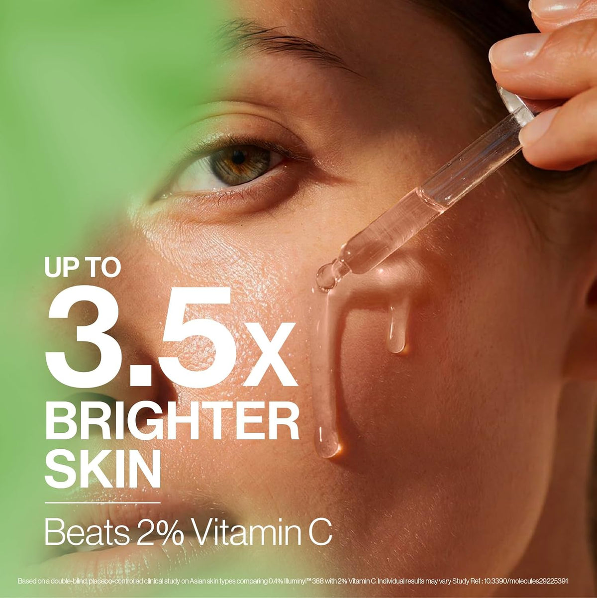 OZiva Gluta Brightening Serum, 30 ml | Improves Skin Radiance & Brightening with Green Tea Extract (0.4% Illuminyl™ 388) | 0.9% Liposomal Glutathione | Reduces