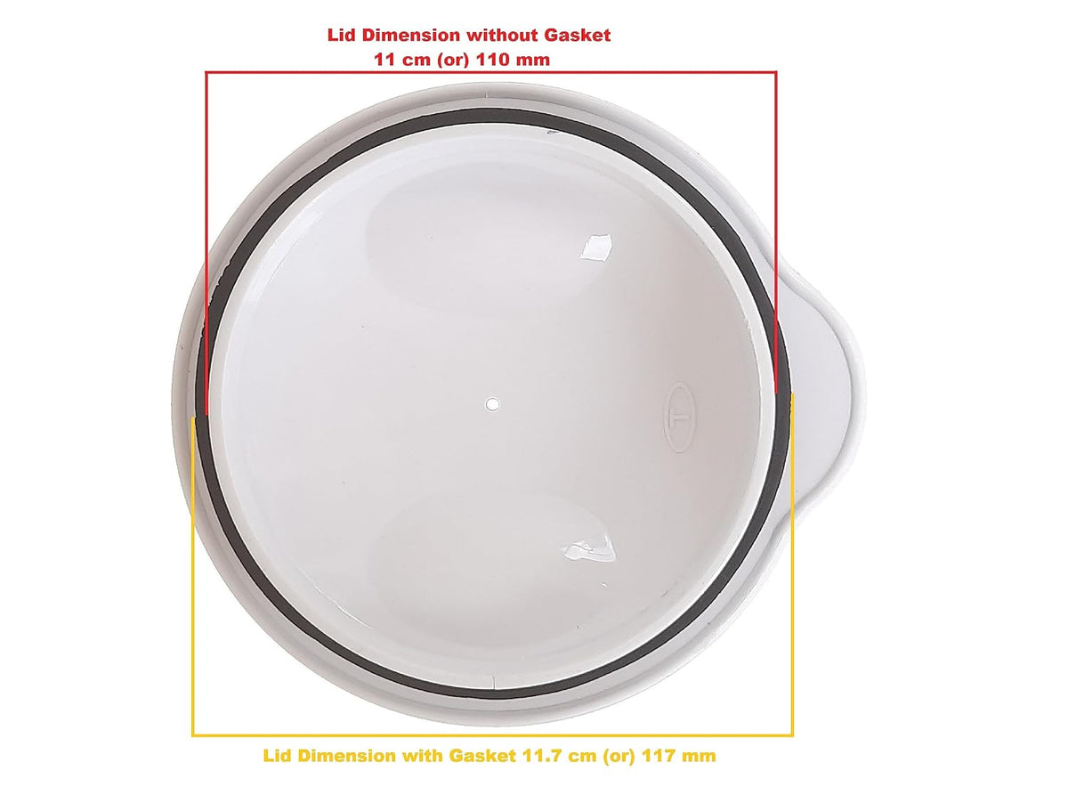 Small/Dry Jar Lid Suitable for PHILIPS Mixer Grinder 500ml & 1Litre Jars Only | Mixer Grinder Jar Lid Replacement Parts & Accessories (Plastic, White) (11 cm)