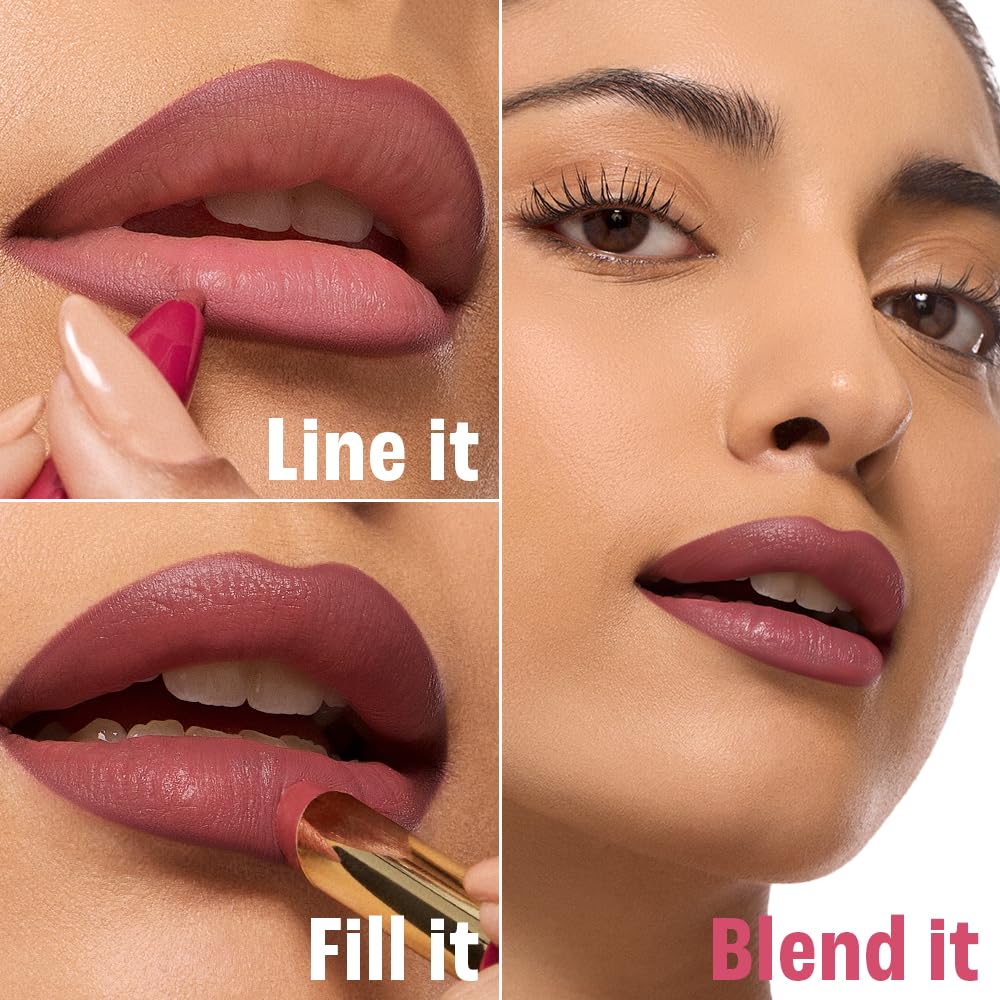 Lakme 9to5 Hya Beach Edit, Lipstick + Liner Duo, Pro Pink Medium, Infused with Hyaluronic Acid, Vitamin E, Jojoba Oil, Comfortable Matte Finish, SPF Powered, Hydrating Lipstick, 2+0.2 g
