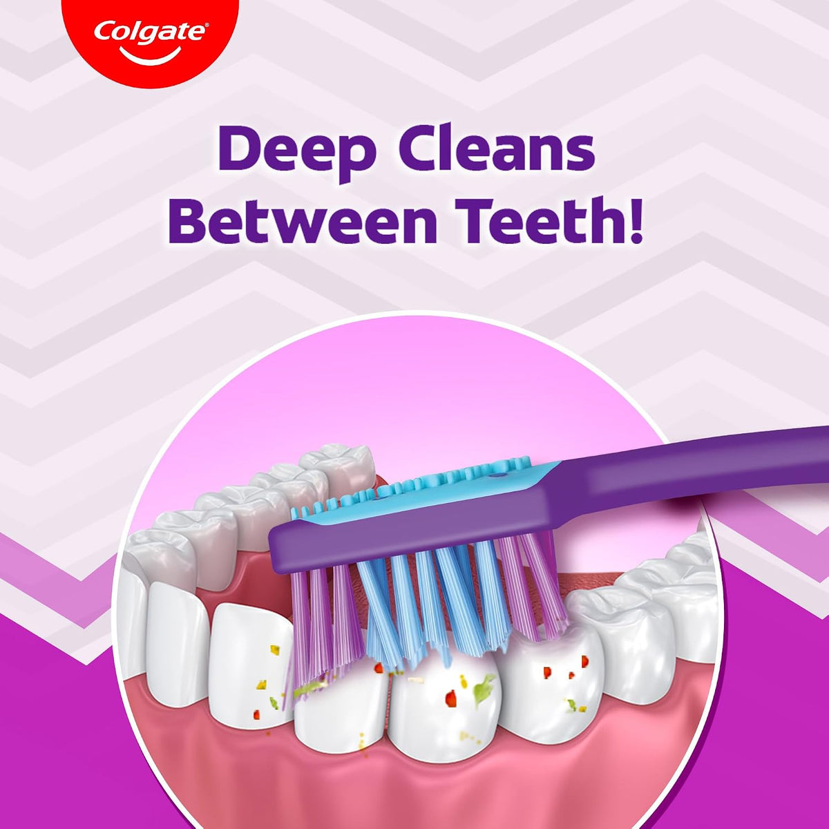 Colgate ZigZag Toothbrush Set of 6 |Medium Bristles| Deep Clean(Multicolor)
