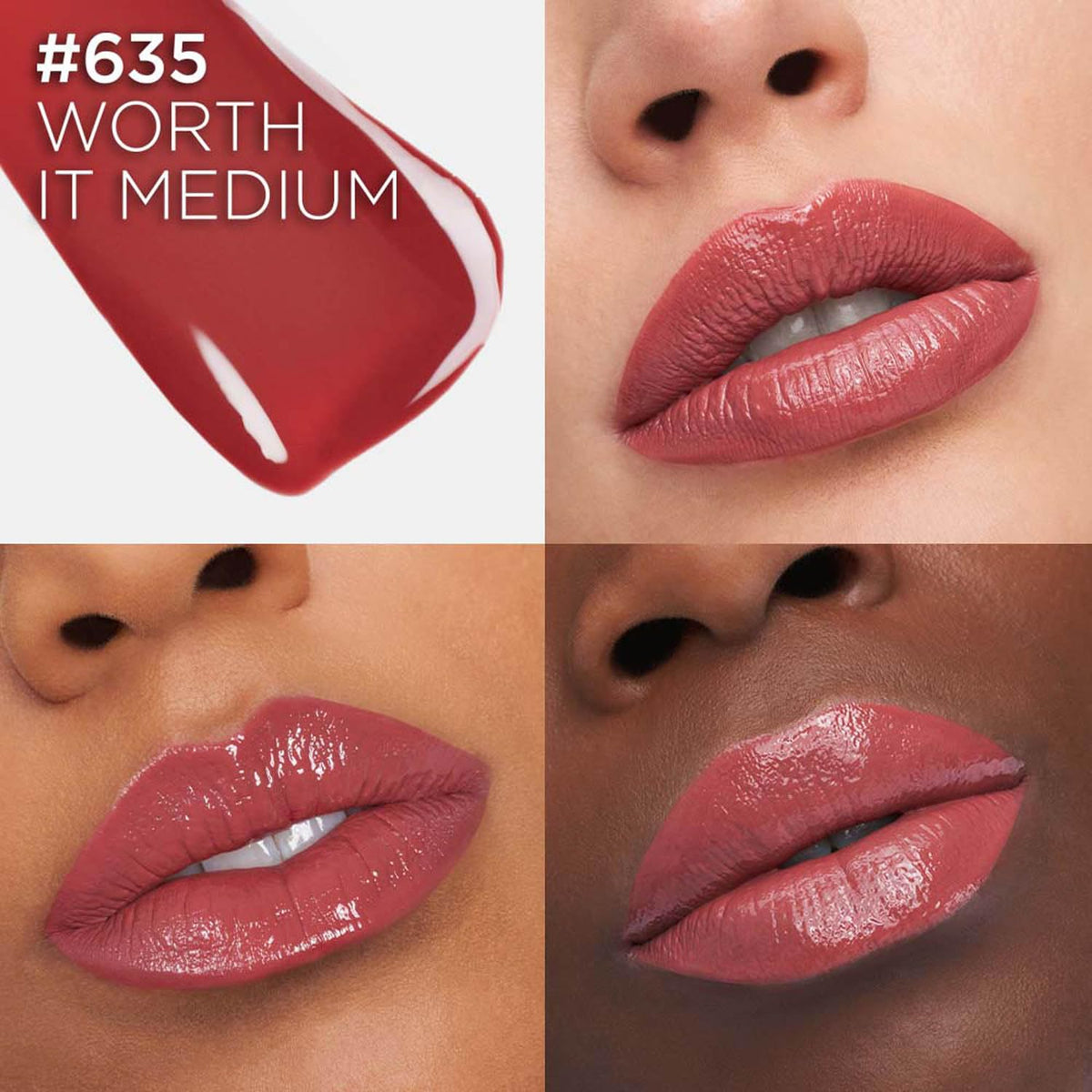 L'Oreal Paris Infallible Laque Resistance Lipstick, 635 Worth It Medium 635 Worth It Medium 4 ml (Pack of 1)