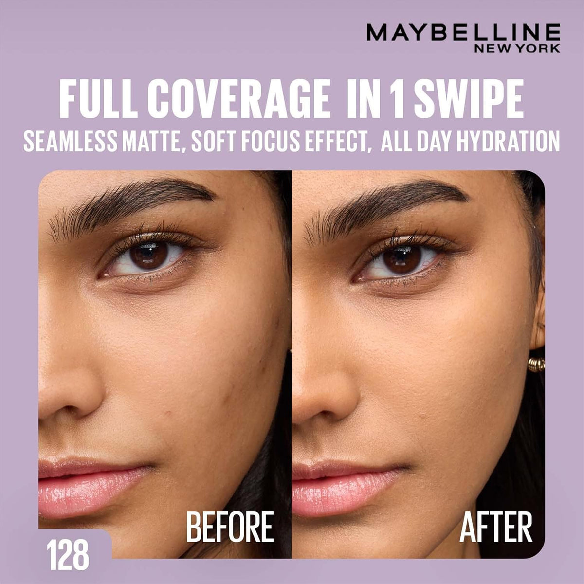 Maybelline New York Super Stay Flex Powder Foundation, 128 128 9 g (Pack of 1)