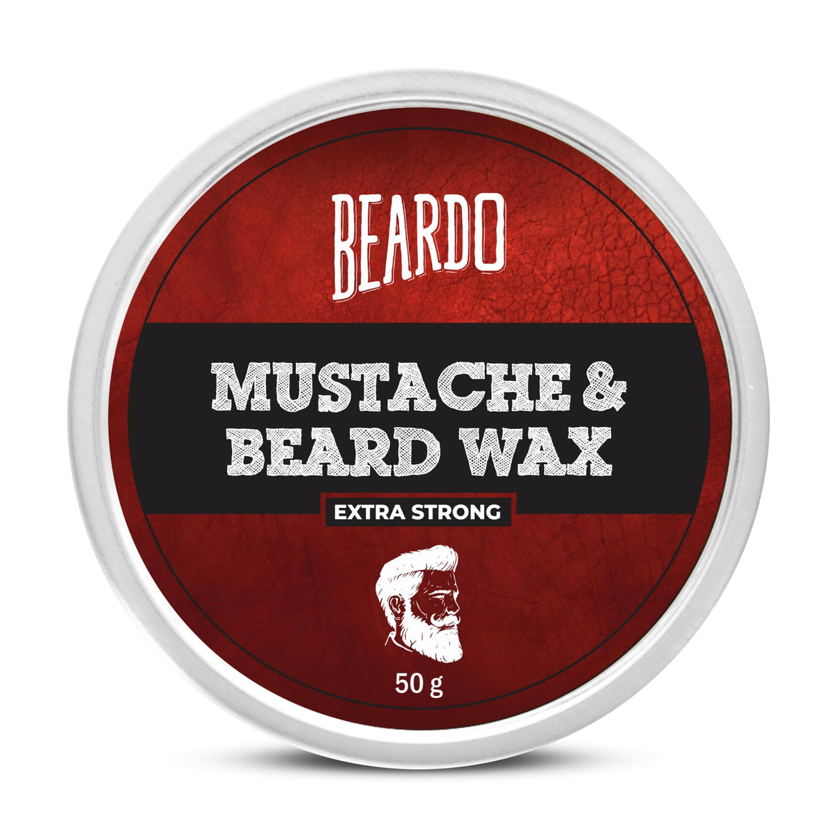 Beardo Beard and Mustache Wax, 50 gm | Beard Wax for Beard & Mustache Styling | Long Lasting Extra Strong Hold Wax for Men | Beard Hair Wax for Smooth, Shiny &