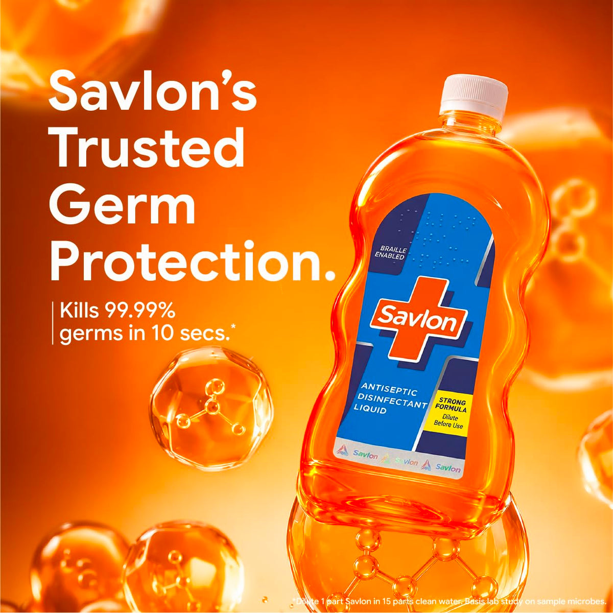Savlon Antiseptic Disinfectant Liquid for First Aid, Personal Hygiene, and Home Hygiene - 1000ml