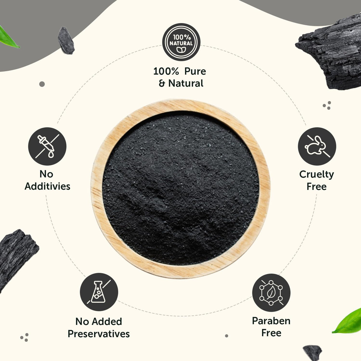 Neuherbs Activated Charcoal Powder 100g | Natural Face Pack for Deep Cleansing, Oil Control & Skin Purification | Removes Dead Skin Cells | 100% Pure & Natural