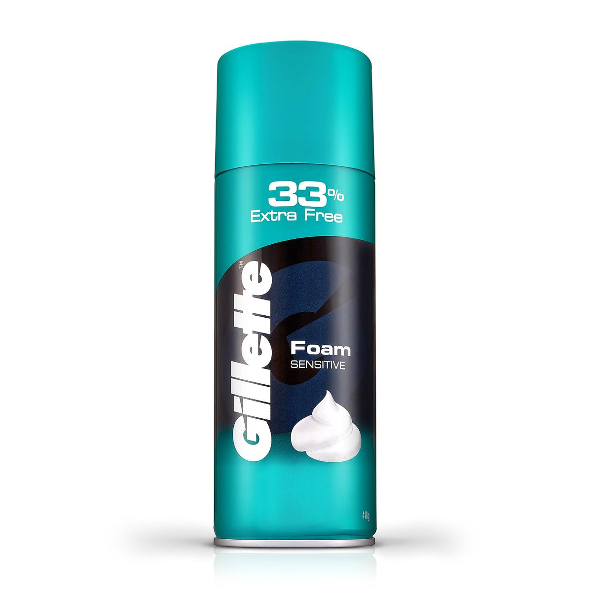 Gillette Classic Sensitive Shave Foam For Men - 418 G (33% Extra) & Mach 3 Shaving Blades- Pack Of 10 (Cartridges)