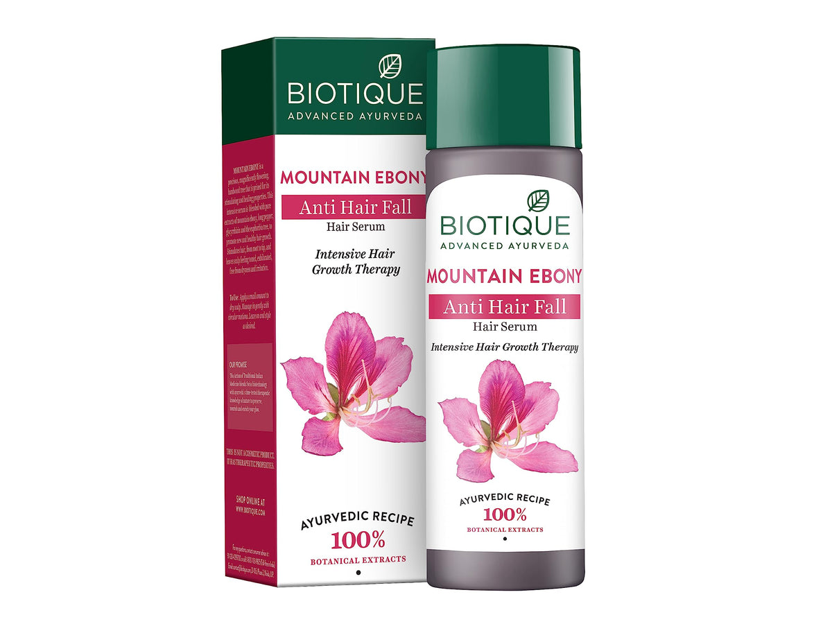 Biotique Bio Mountain Ebony Vitalizing Serum | Prevents Hair Fall & Soothes Scalp| Promotes Hair Growth | 100% Botanical Extracts | Suitable for All Skin Types