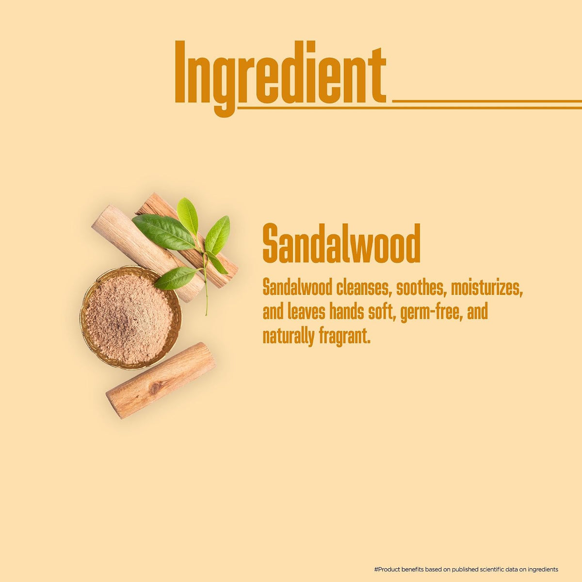 Multani Natural Sandalwood Hand Wash - 500 ml | Gentle Hand Cleanser With Natural Ingredients | Moisturizing Hand Wash | 99.9% Germ Protection Liquid Hand Wash