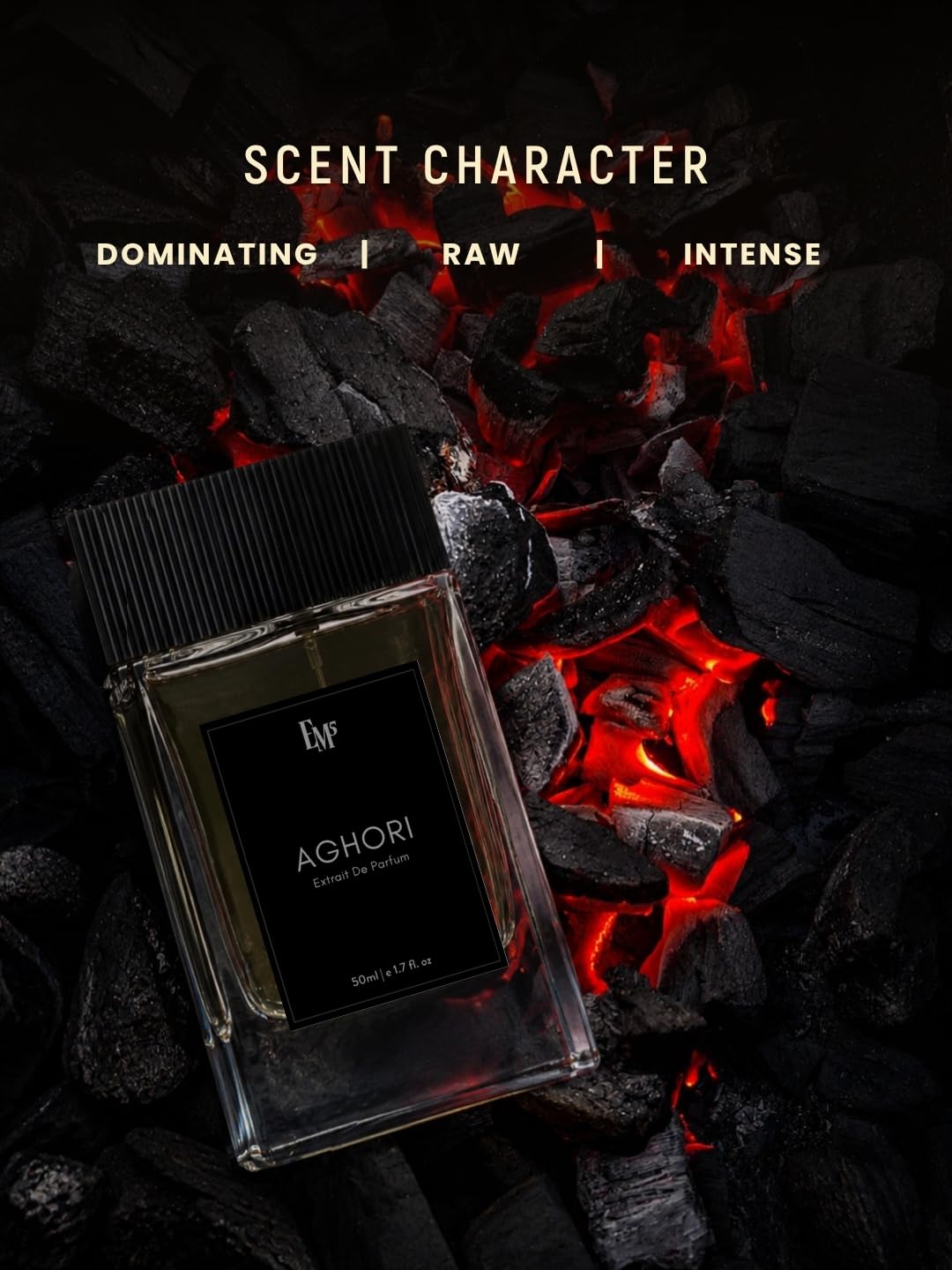 EM5 Aghori Perfume for Men | Smoky Oud, Tobacco & Leather Fragrance | Earthy Woody & Animalic Scent | 38% Extrait de Parfum | 68% Natural Absolutes & Essential