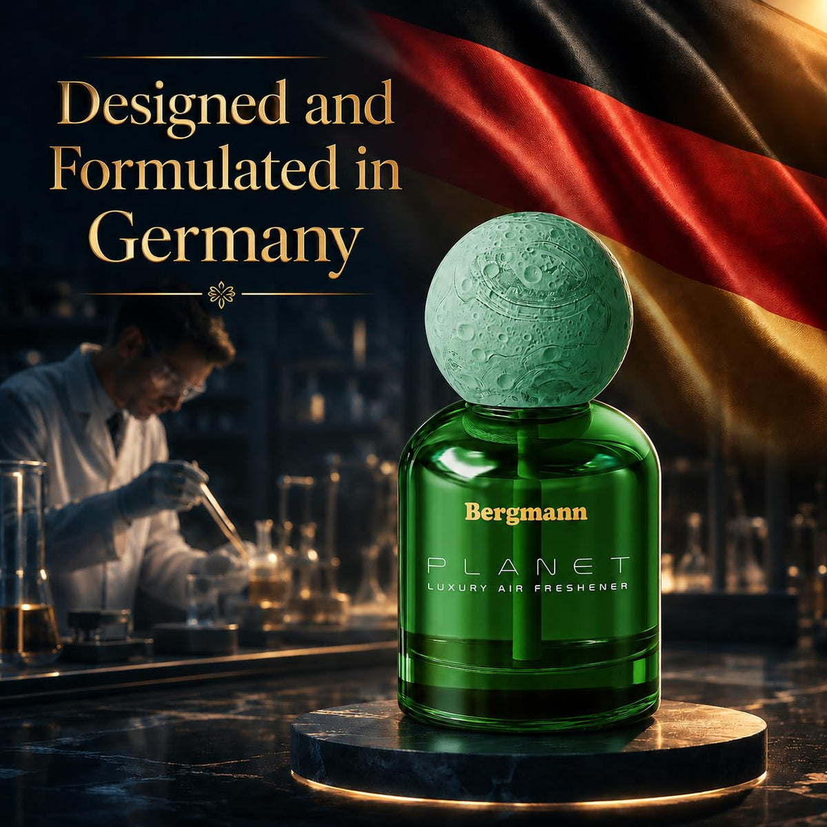 Bergmann Planet Luxury Car Perfume, Car Air Freshener, For Car & Home, Alcohol-free, Long-Lasting upto 90 days, COLOGNE, 110ml