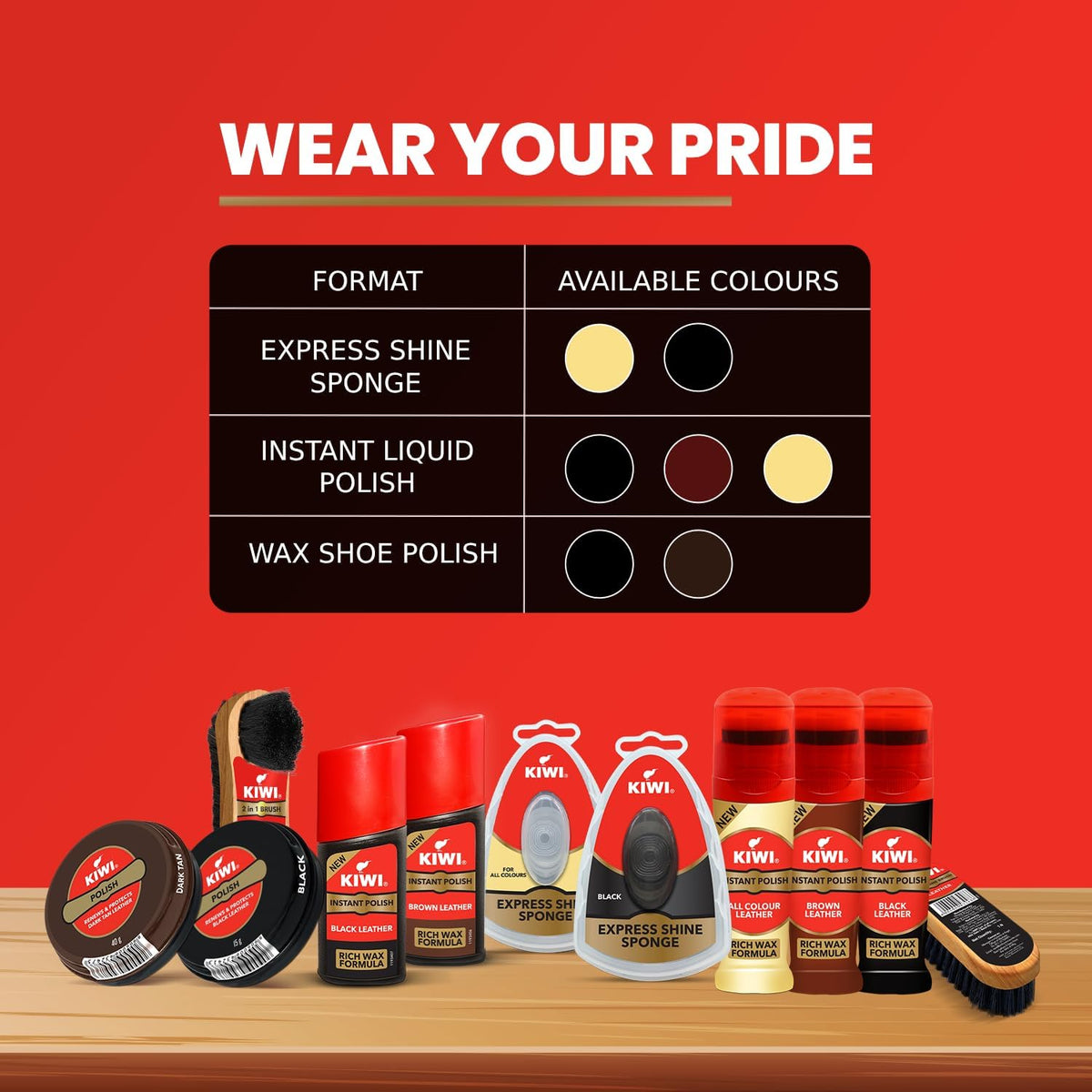 KIWI Express Shine Instant Sponge Shoe Polish , 5ml Wax Leather