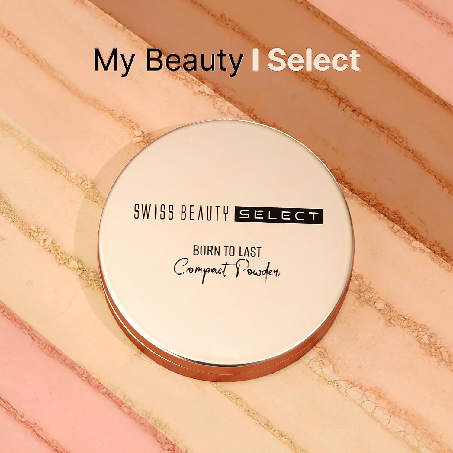 Swiss Beauty Select Born To Last Compact Powder | 3-in-1 Skin Perfection | Oil Control | Blurs Pores | Matte Finish | Fresh Makeup for hours | With Squalane & Vitamin E | 6.5g, Shade- 1. Bare Dawn