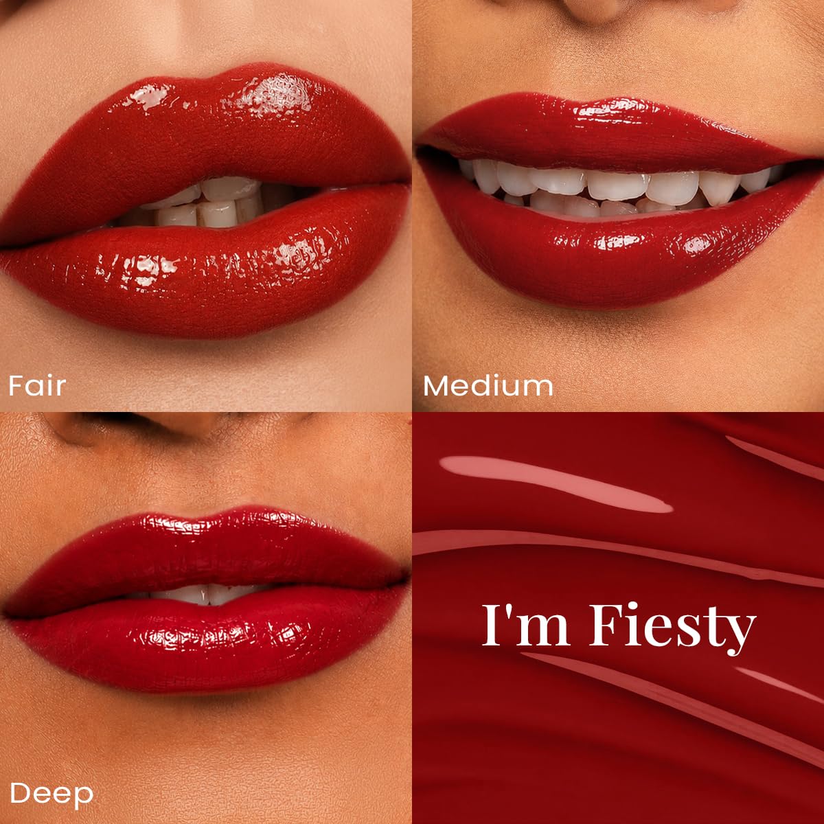 Staze Gloss Lock 2-in-1 Liquid Lipstick Matte Lipstick + High-Shine Transferproof Gloss 12H Long-lasting Intense Pigment Lightweight & Waterproof 06 I'm Feisty 7g