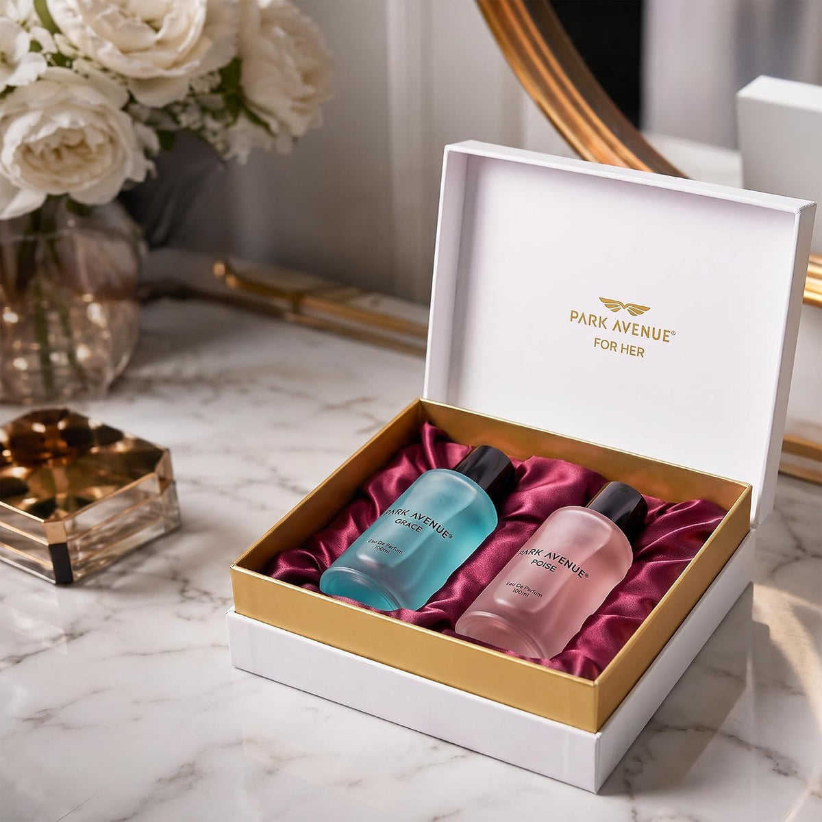 Park Avenue For Her | Luxury Perfume Gift Set for Women | 2 x 100ml | Grace & Poise | Long Lasting EDP | Fresh | Floral | Premium Fragrance