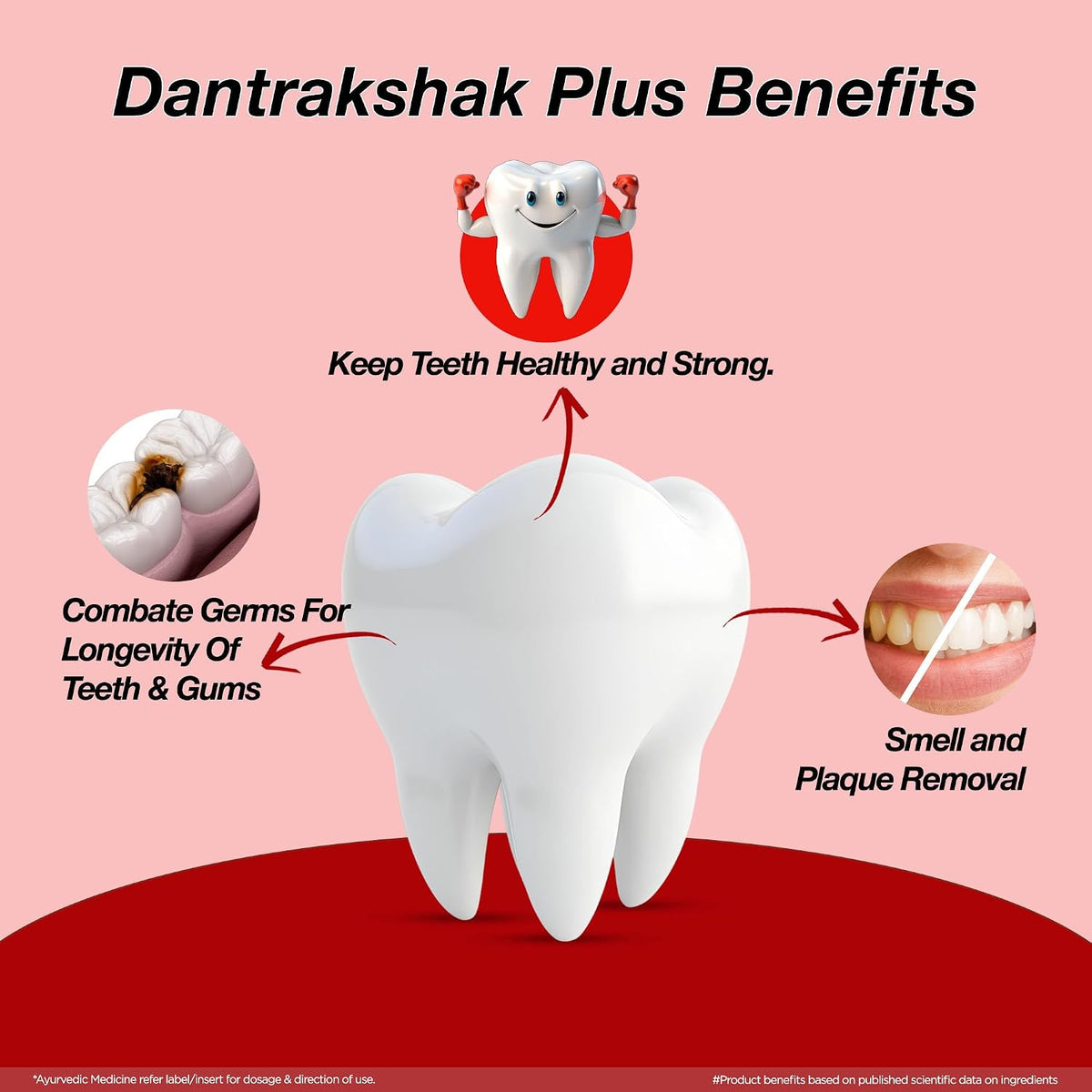 Multani Healthy Teeth Dant Rakshak Plus 100gm | For Treatment Of Gums And Teeth Ailments|Bleeding Gums Bad Odour From Mouth 100 g (Pack of 1)