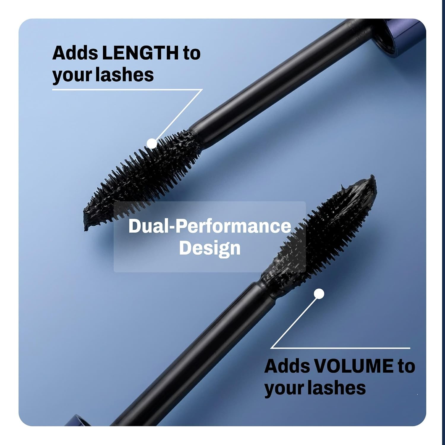 MARS Double Trouble 2-in-1 Mascara (15 ml) | Maximum Volume & Extended Length | Upto 18 Hours | Intense Jet Black | Long Lasting, Clump Free Mascara | Waterproof and Smudge-Proof