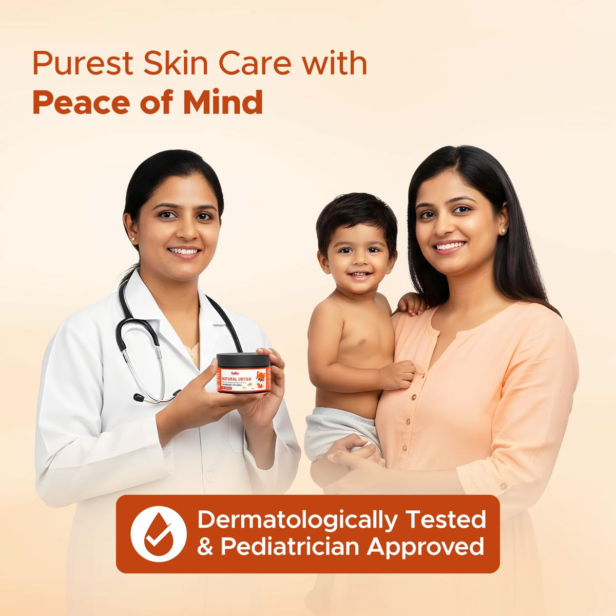 BabyOrgano Ayurvedic Ubtan Bath Powder for Babies, Kids & Mothers 0+ Months | Tan Removal & Skin Brightening | Sandalwood Turmeric Neem & Green Gram | Dermatolo