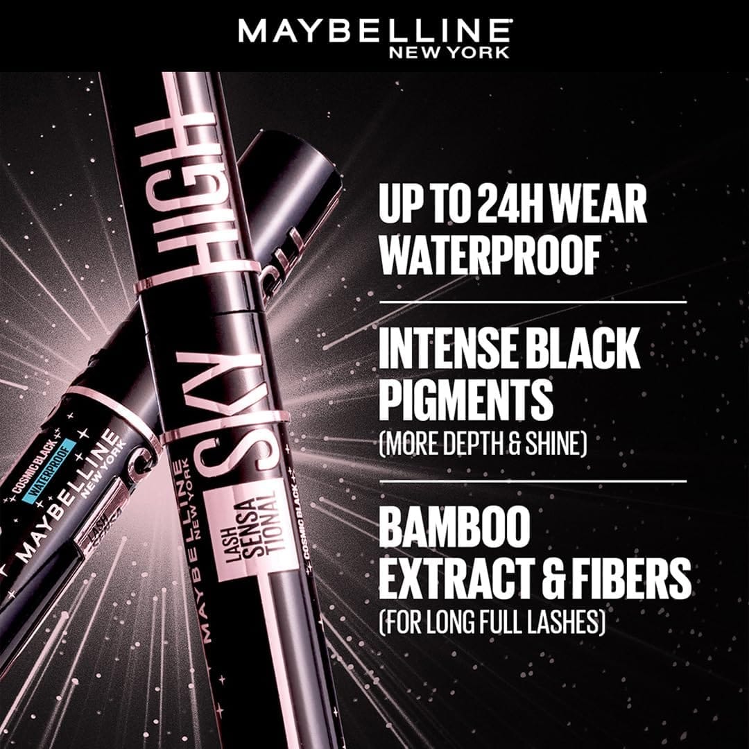 Maybelline New York - Lash Sensational Sky High Waterproof Mascara (Cosmic Black) - 6mL