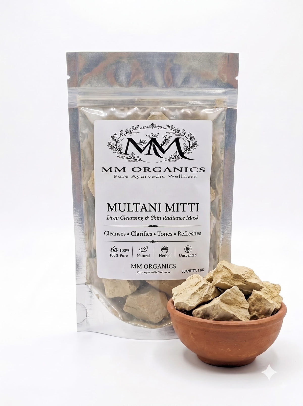 Multani Mitti Raw 1 kg Deep Cleansing Face Mask