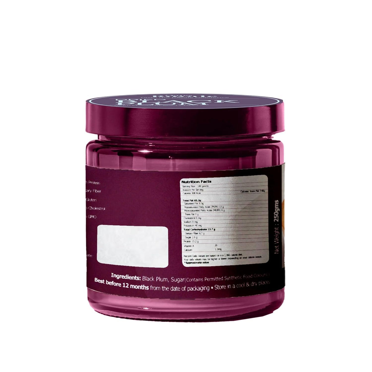 Dates Royale Premium Dried Black Plum 250g | Soft & Naturally Sweet Tangy Aloo Bukhara | Healthy Dried Fruit Snack | No Added Sugar | Rich in Fiber