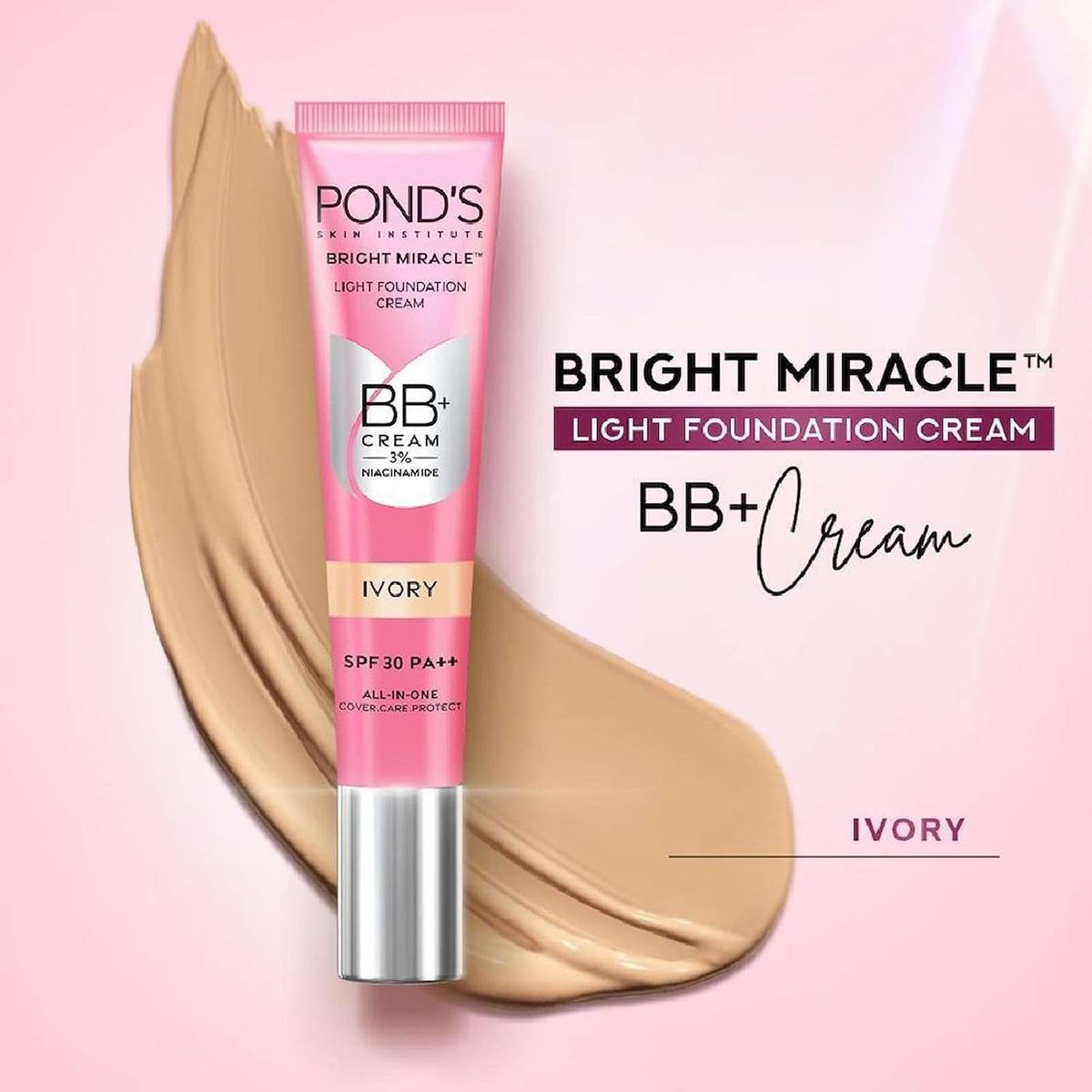 POND'S BB+ Cream, Instant Spot Coverage + Natural Glow, 01 Original, 18 g